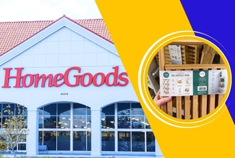 HomeGoods store with organizational rack