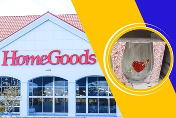HomeGoods exterior with Valentine's Day cup