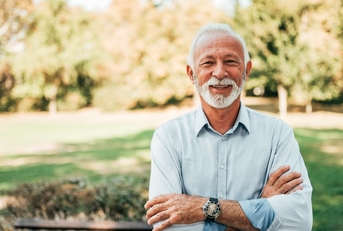 A smiling older man