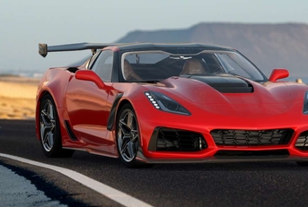 chevrolet corvette zr1 on a scenic road