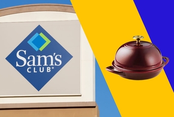 Sam's Club sign with Dutch oven