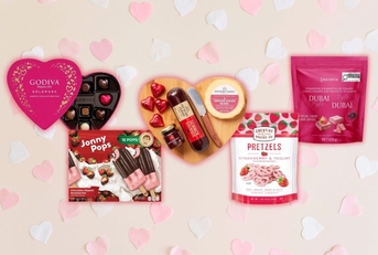 Collage of Costco Valentine's Day items