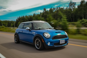 blue mini cooper