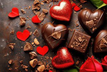 Valentine's roses, chocolates, hearts (1)