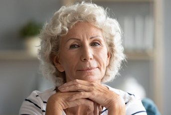 Portrait of a woman in her 70s