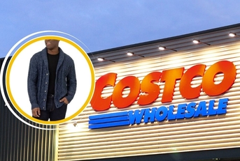 Costco storefront with cardigan