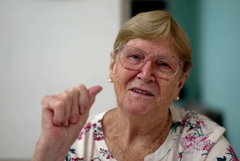 Portrait of a woman in her 80s