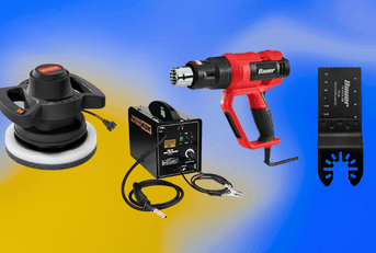 Collage of tools from Harbor Freight