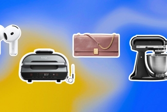 Apple air pods, Ninja cooker, Kate Spade bag, and KitchenAid stand mixer