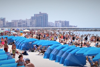 Clearwater Beach Florida during spring break season