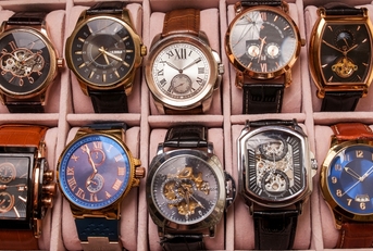 Watch collection in a box