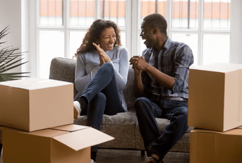 couple moving into apartment