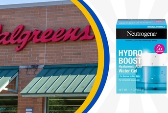 Walgreens storefront and Neutrogena Hydro Boost