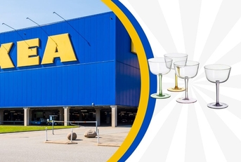IKEA storefront with colorful glasses