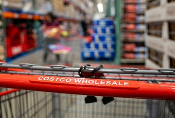 Costco cart in aisle