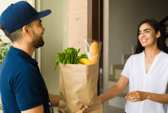 Man delivering groceries