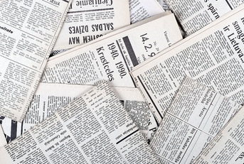 Piles of old newspapers