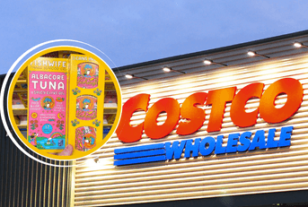 Costco store and a product collage