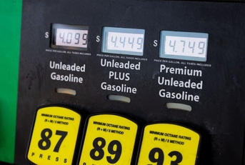 High gas prices at pump