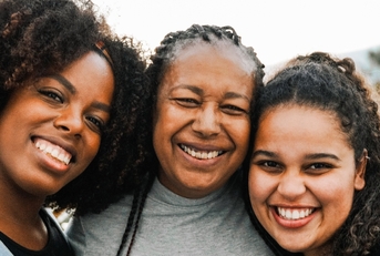 Three women at different ages