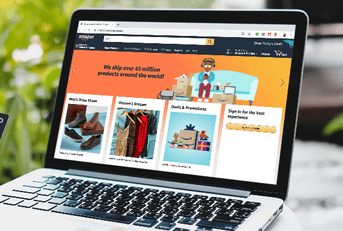 Person shopping on Amazon