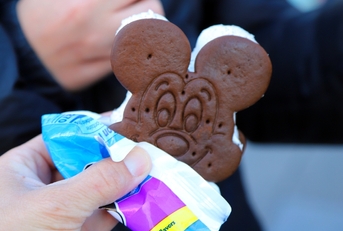 Mickey Mouse ice cream sandwich