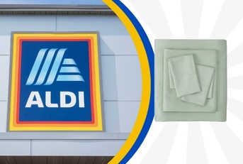 Aldi storefront with bamboo sheet set