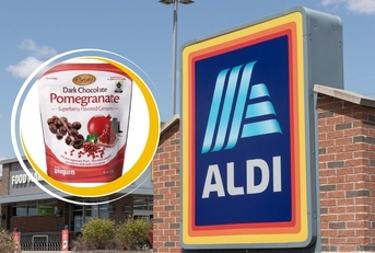 Aldi Template with Choceur Superberry Pomegranate Dark Chocolate