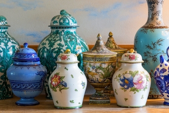 Old vintage vases