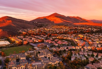 Chula Vista, California at sunset