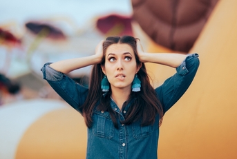 An overwhelmed woman