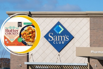 Sam's Club storefront and Member's Mark butter chicken