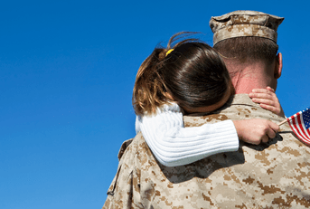 Veteran dad with daughter