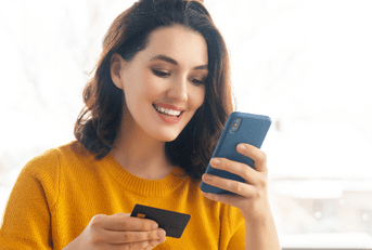 Girl with credit card