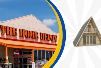 Original Home Depot Template with Moose A-Frame Style Cabin