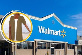 Walmart storefront and women's blouse