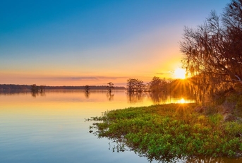 Sunset at Lake Talquin State Park near Tallahassee, FL