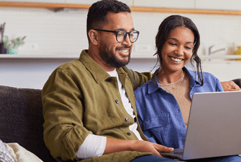 Couple on laptop