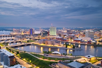 Cedar Rapids, Iowa cityscape