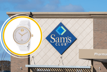 Sam's Club store front and watch product collage