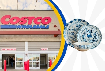 Costco storefront with dinnerware set