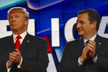 Donald Trump and Ted Cruz