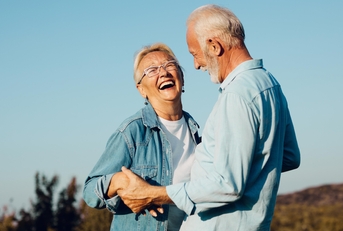 happy senior couple together
