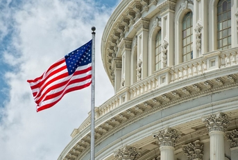 U.S. Capitol Building and American flag