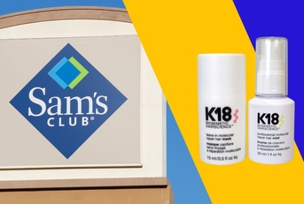Sam's Club storefront and K18 hair products