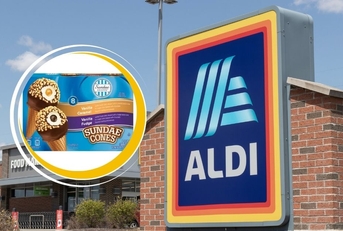 Aldi Template with Sundae Shoppe Vanilla Caramel &amp; Fudge Sundae Cones