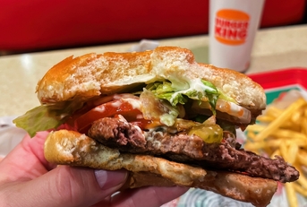 Burger, fries, and drink from Burger King