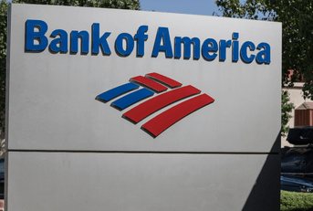 Bank of America sign at branch
