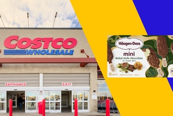 Costco storefront and Haagen-Dazs ice cream bars