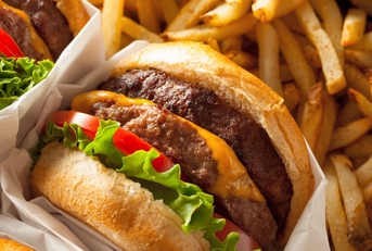 Burgers and fries